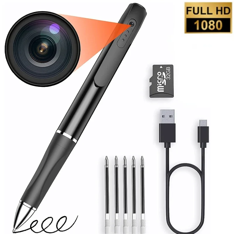 1080P HD Pen Video Recorder Mini Camera Portable Noise Reduction Night Vision Mini DV DVR Camera Audio Recorder Mini Cam
1080P HD Pen Video Recorder Mini Camera Portable Noise Reduction Night Vision Mini DV DVR Camera Audio Recorder Mini Cam