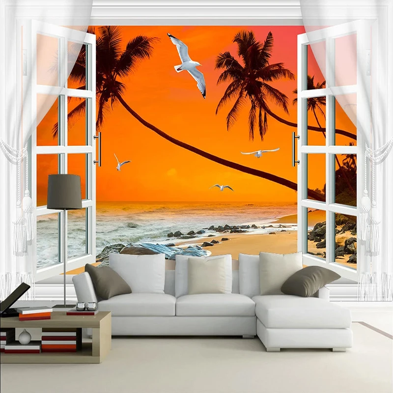 Custom Self-Adhesive Wallpaper 3D Outside The Window Seascape Sunset Mural Restaurant Hotel Wall Painting Waterproof Sticker Art
Custom Self-Adhesive Wallpaper 3D Outside The Window Seascape Sunset Mural Restaurant Hotel Wall Painting Waterproof Sticker Art
