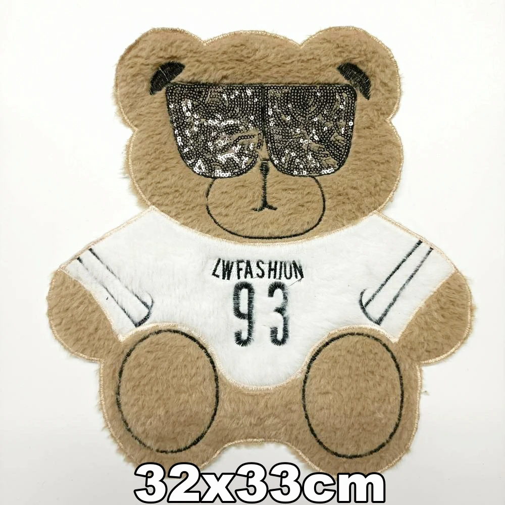 Design large embroidery big bear animal cartoon patches for clothing HE-3350
Design large embroidery big bear animal cartoon patches for clothing HE-3350