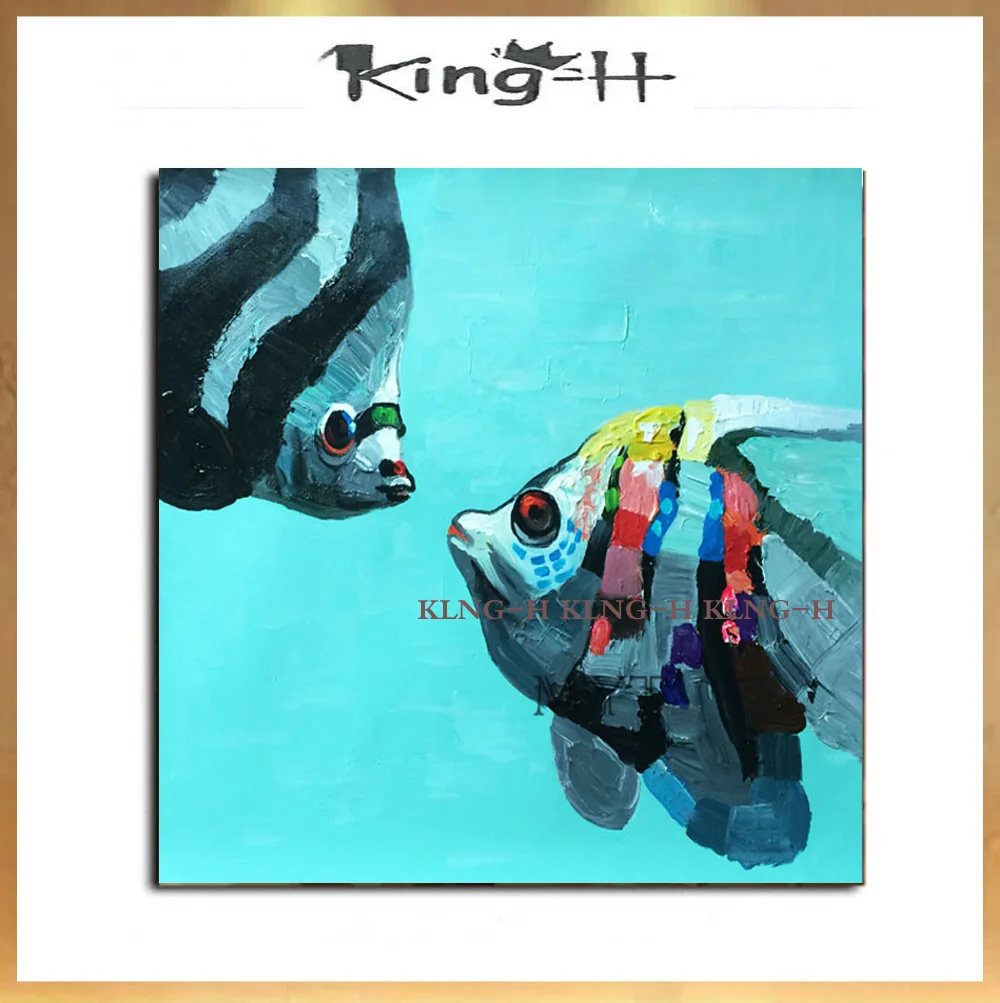 

Pintura al leo de pez Animal nica pintada a mano de alta calidad envo gratis en lienzo pintura abstracta de lienzo de peces p