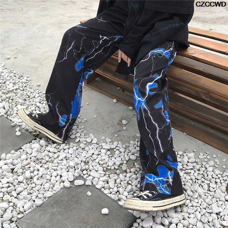 Za Women's Pants Spring And Summer Traf Casual Loose Wide-leg Pants Harajuku Summer Pants Retro Lightning Print For Woman Pants
Za Women's Pants Spring And Summer Traf Casual Loose Wide-leg Pants Harajuku Summer Pants Retro Lightning Print For Woman Pants