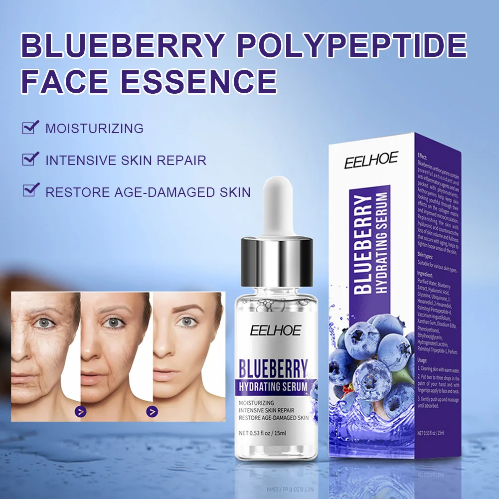 New Face Essence Serum Blueberry Polypeptide Skin Non-greasy Moisturizer Reduce Dryness Roughness Face Hydrating Serum Skin Care
New Face Essence Serum Blueberry Polypeptide Skin Non-greasy Moisturizer Reduce Dryness Roughness Face Hydrating Serum Skin Care