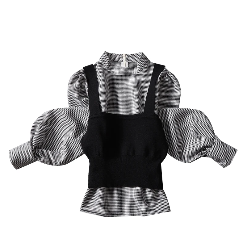 puff sleeved women blouse 2020 summer new two pieces slim solid office lady elegant pulls outwear coat tops
puff sleeved women blouse 2020 summer new two pieces slim solid office lady elegant pulls outwear coat tops