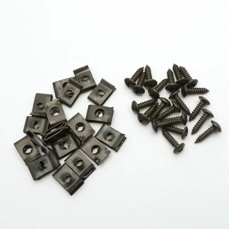 20 Pieces Black Iron Metal Fairing Bolts Fastener U-Type Clips & Screws Retainers Rivets For Car Truck Door Panel Bumper Fastene
20 Pieces Black Iron Metal Fairing Bolts Fastener U-Type Clips & Screws Retainers Rivets For Car Truck Door Panel Bumper Fastene
