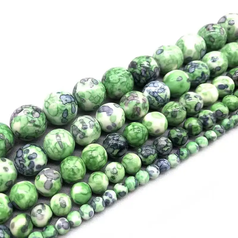 Natural Green Purple Spot Rain Jaspers Stone Round Loose Beads For Jewelry Bracelet Accessories Making DIY 4 6 8 10 12mm 15"
Natural Green Purple Spot Rain Jaspers Stone Round Loose Beads For Jewelry Bracelet Accessories Making DIY 4 6 8 10 12mm 15"