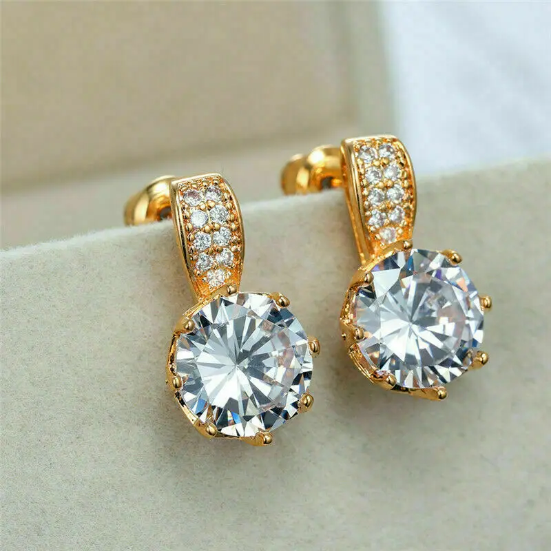 YH-ZL Luxury Female Crystal Small Earrings Gold Plated Stud Earrings For Women Cute Bride Clear Crystal Wedding Earrings
YH-ZL Luxury Female Crystal Small Earrings Gold Plated Stud Earrings For Women Cute Bride Clear Crystal Wedding Earrings