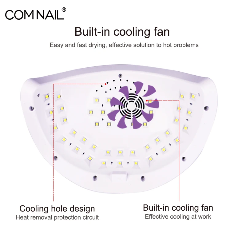 Powerful Lamp for Drying Gel Varnish with Touch Smart Sensor Led Lamp Built-in Fan Cool Hand No Heat uv led lamp for Manicure
Powerful Lamp for Drying Gel Varnish with Touch Smart Sensor Led Lamp Built-in Fan Cool Hand No Heat uv led lamp for Manicure