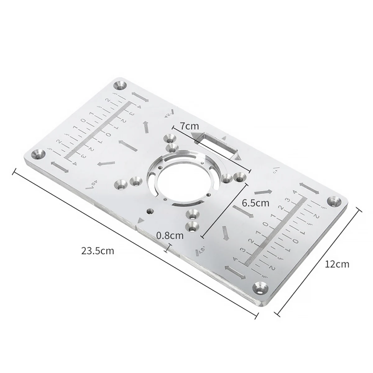 235mm x 120mm x 8mm Aluminum Router Table Insert Plate with 4 Rings Screws for Woodworking Benches Wood Router Trimmer Engraver
235mm x 120mm x 8mm Aluminum Router Table Insert Plate with 4 Rings Screws for Woodworking Benches Wood Router Trimmer Engraver