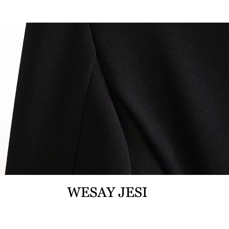 WESAY JESI Women Black Double Breasted Fashion Office Blazer 2021 Elegant Chic Suit Jacket Business Ladies Long Coat Outerwear
WESAY JESI Women Black Double Breasted Fashion Office Blazer 2021 Elegant Chic Suit Jacket Business Ladies Long Coat Outerwear