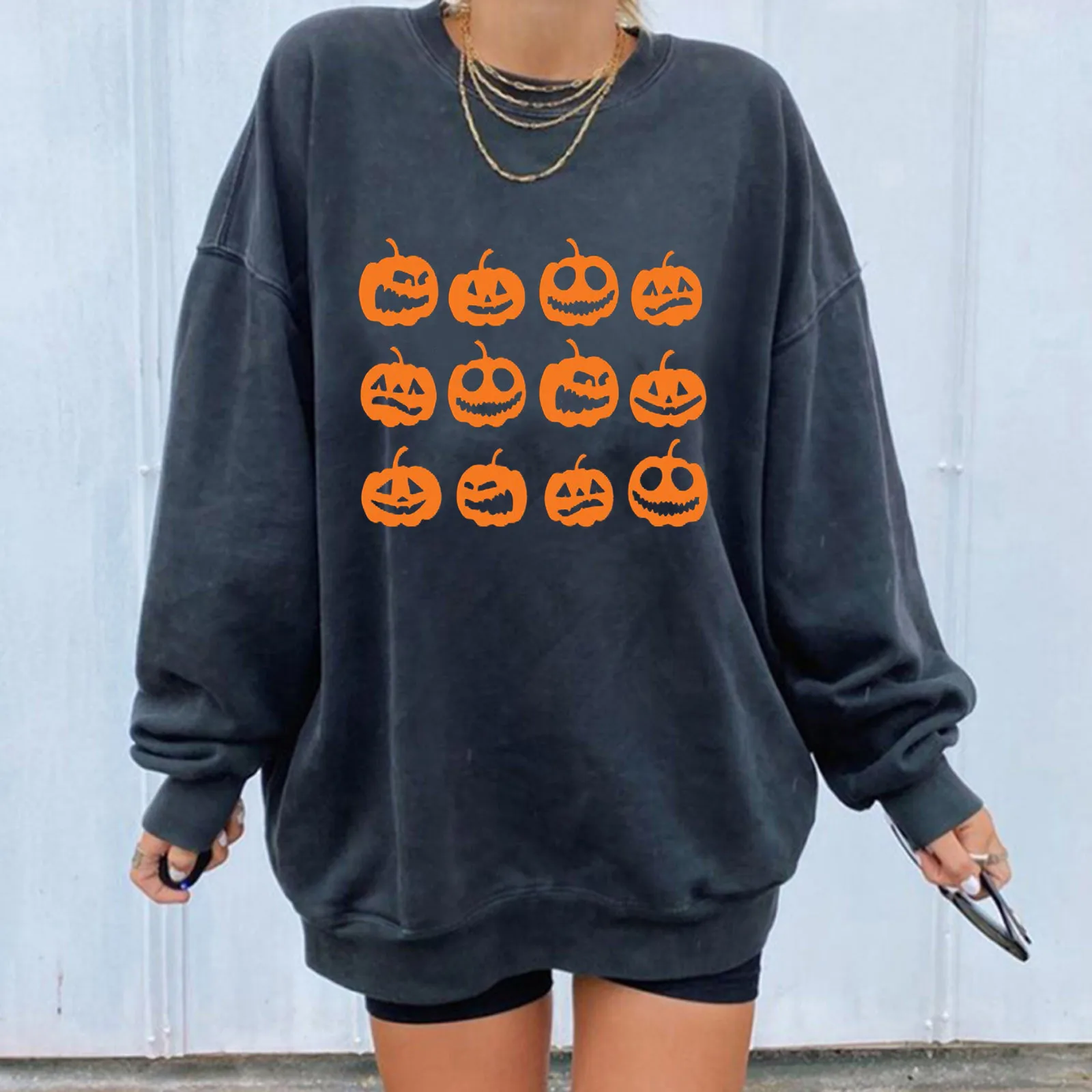 Женские свитшоты, пуловер с графическим изображением тыквы, топы, женские топы на Хэллоуин, смешные топы с круглым вырезом и длинным рукавом...
Женские свитшоты, пуловер с графическим изображением тыквы, топы, женские топы на Хэллоуин, смешные топы с круглым вырезом и длинным рукавом...