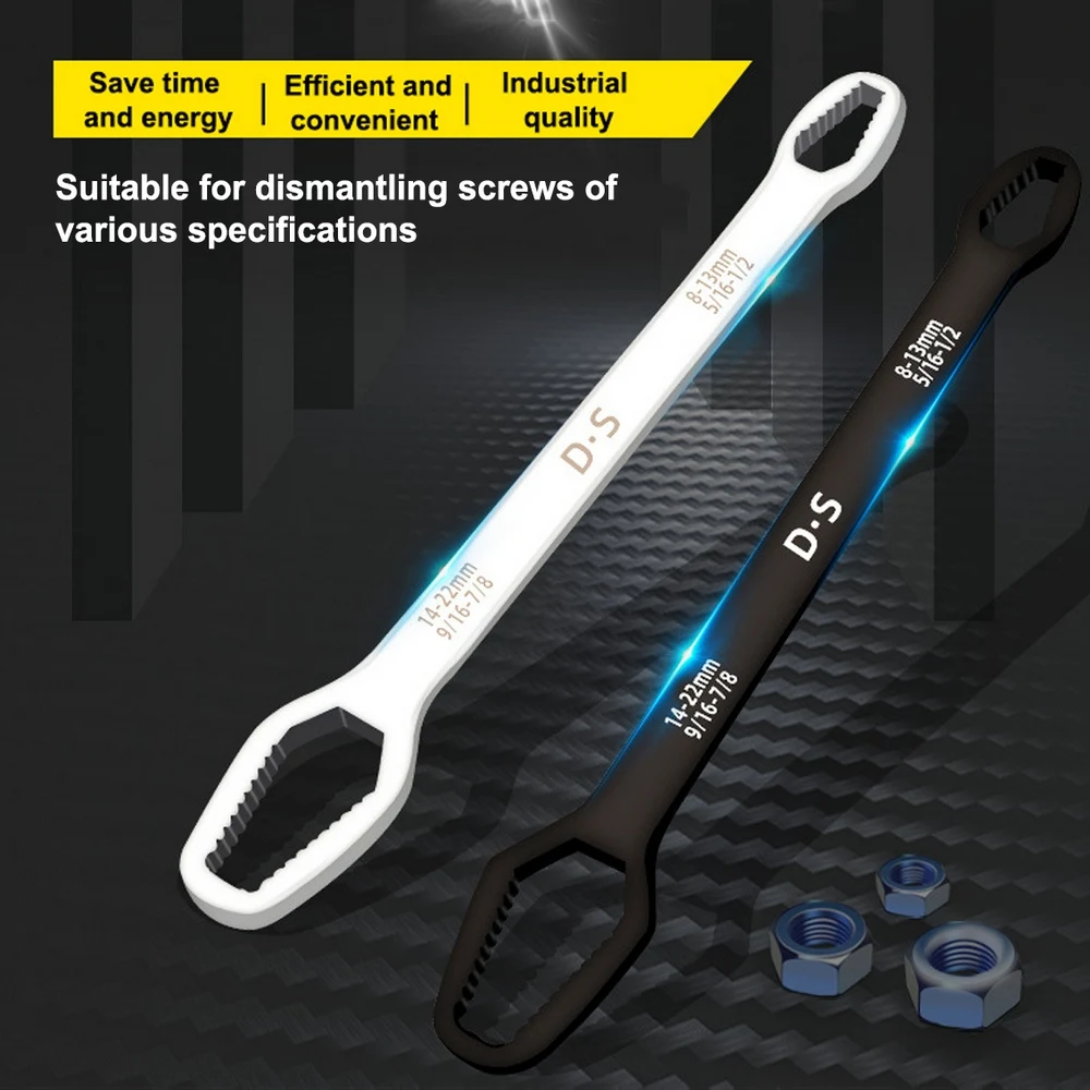 Multifunctional Wrench Double-head Self-tightening Adjustable Suitable for Dismantling Screws of Various Specifications 8-22mm
Multifunctional Wrench Double-head Self-tightening Adjustable Suitable for Dismantling Screws of Various Specifications 8-22mm