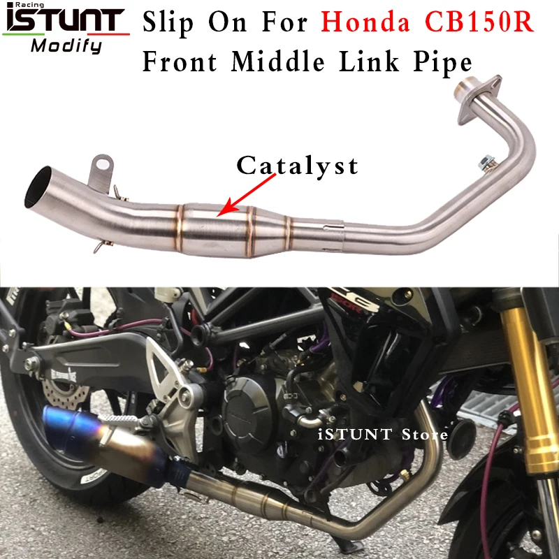 Motorcycle Exhaust Muffler Escape Modified stainless steel Front Middle Link Pipe Catalyst Tube Slip On For Honda CB150R
Motorcycle Exhaust Muffler Escape Modified stainless steel Front Middle Link Pipe Catalyst Tube Slip On For Honda CB150R
