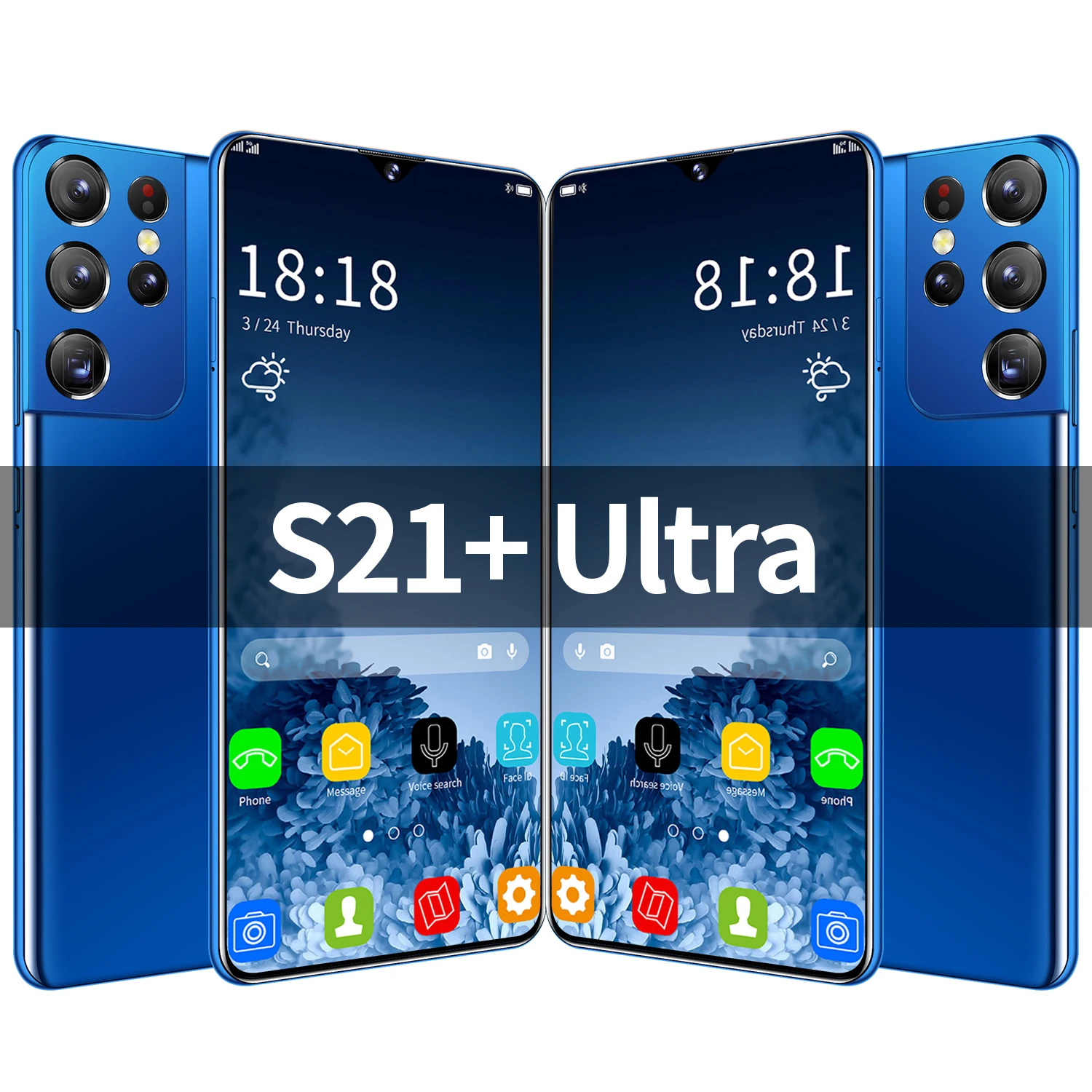 New Global Version S21+Ultra-6.7inch Android 10.0 Smartphone 6800mAh Dual SIM 16+512GB Mobilephone Face Unlock 4G 5G Cellphone
New Global Version S21+Ultra-6.7inch Android 10.0 Smartphone 6800mAh Dual SIM 16+512GB Mobilephone Face Unlock 4G 5G Cellphone