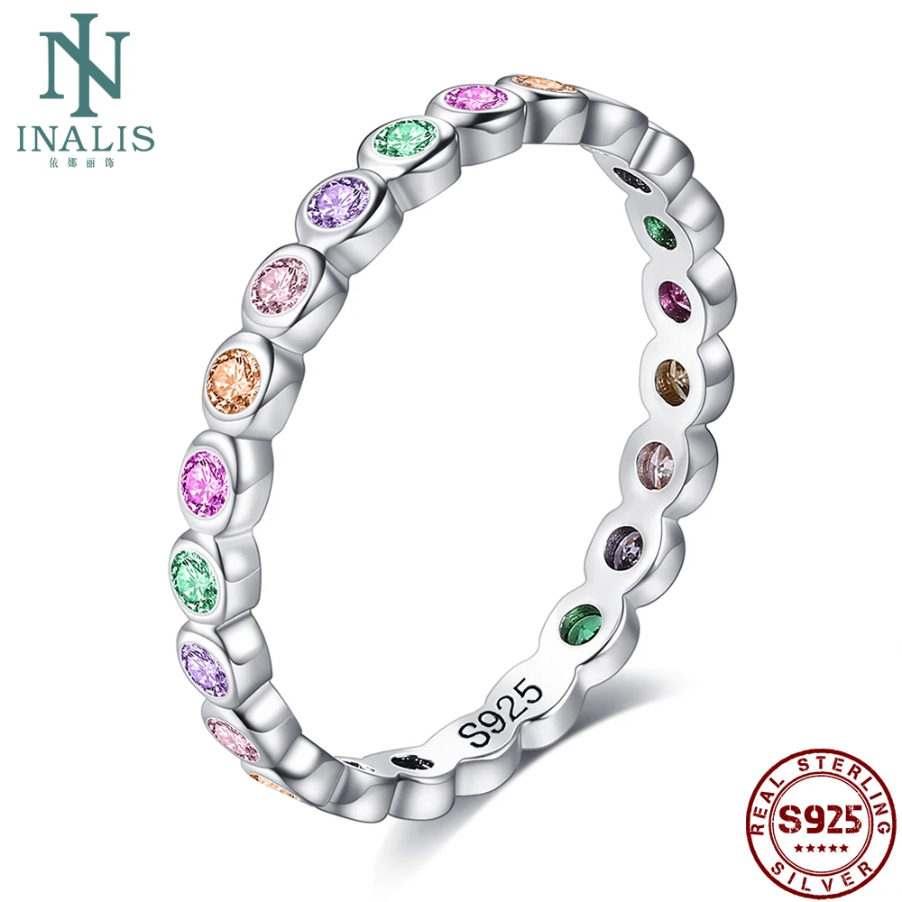 INALIS Genuine 925 Sterling Silver Ring Multicolor Shaped Cubic Zirconia Rings For Women Wedding Fine Jewelry Gifts Best Selling
INALIS Genuine 925 Sterling Silver Ring Multicolor Shaped Cubic Zirconia Rings For Women Wedding Fine Jewelry Gifts Best Selling