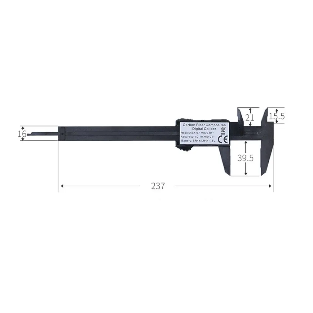 Carbon Fiber Composites LCD Digital Caliper 0-150mm Gauge Micrometer Measuring Tool Caliper Ruler with Inch to MM Conversion
Carbon Fiber Composites LCD Digital Caliper 0-150mm Gauge Micrometer Measuring Tool Caliper Ruler with Inch to MM Conversion