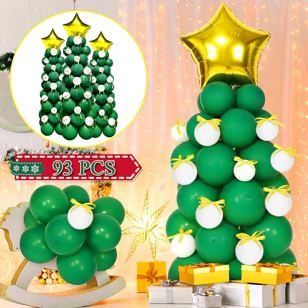 93Pcs Christmas Balloons Tree Set Green Balloon Forest Series Decoration Christmas Atmosphere Decoration for Family Gathering
93Pcs Christmas Balloons Tree Set Green Balloon Forest Series Decoration Christmas Atmosphere Decoration for Family Gathering