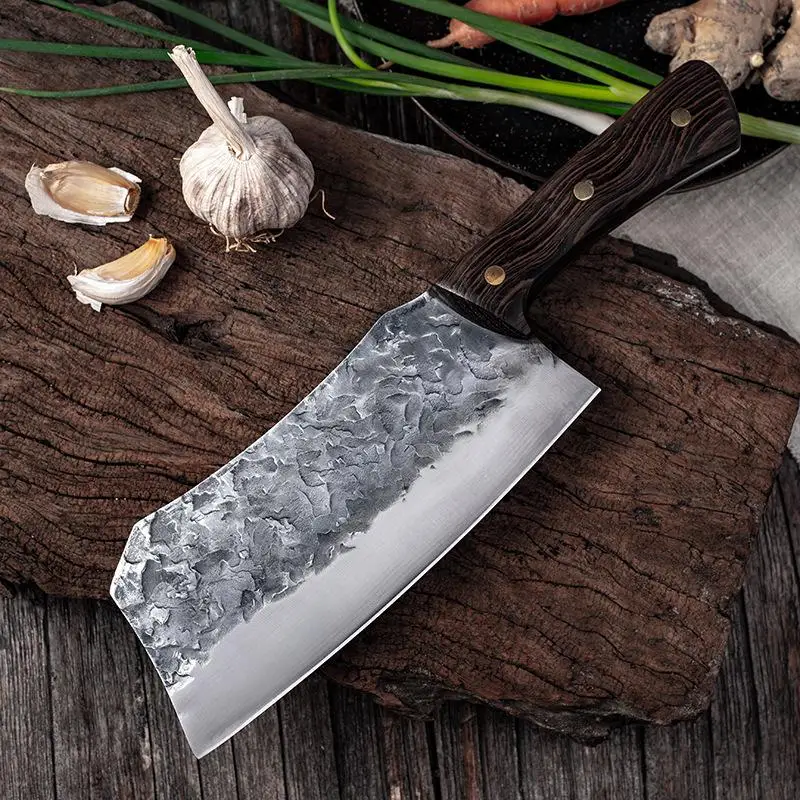 Hand forged chopping knife traditional Chinese workers chopping old kitchen knife household meat chopper chef slicing knife
Hand forged chopping knife traditional Chinese workers chopping old kitchen knife household meat chopper chef slicing knife