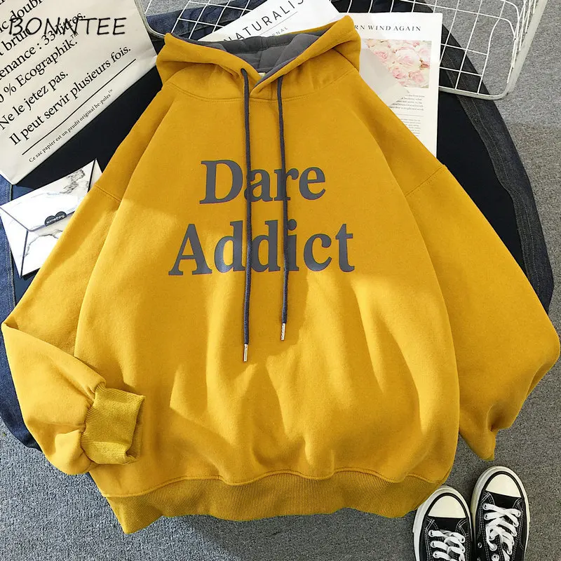 Hoodies Women All-match Simple Loose Casual Fashion Long Sleeve Womens Clothing Korean Style Thickening Hooded Autumn New Chic
Hoodies Women All-match Simple Loose Casual Fashion Long Sleeve Womens Clothing Korean Style Thickening Hooded Autumn New Chic