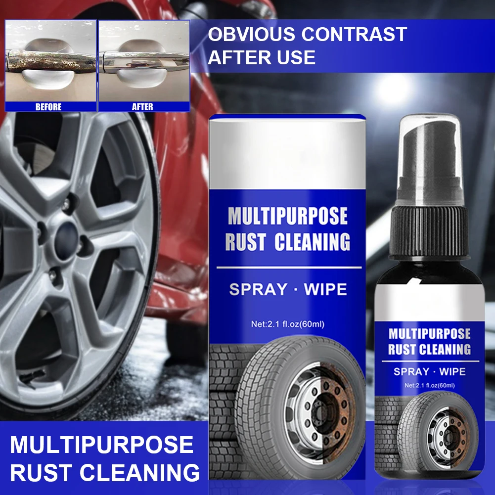 60ml Quick Rust Remover Spray Anti-Rust Reaction Agent Metal Surface Polish Rust Preventer Multi-Purpose Wheel Household Cleaner
60ml Quick Rust Remover Spray Anti-Rust Reaction Agent Metal Surface Polish Rust Preventer Multi-Purpose Wheel Household Cleaner