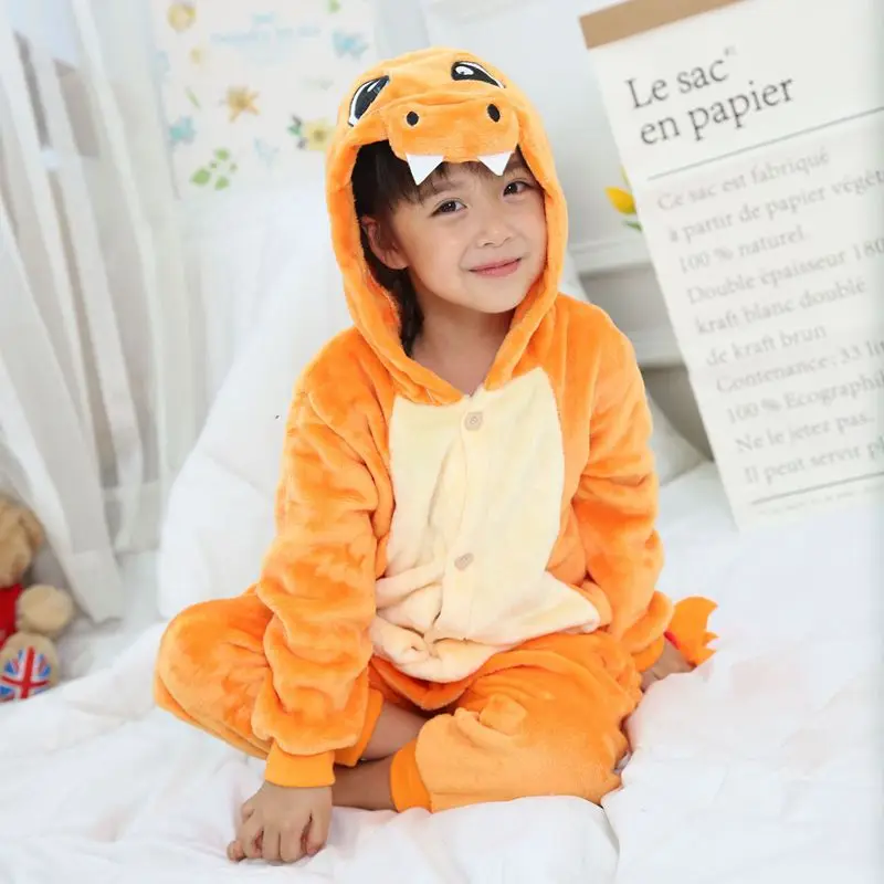 

Children Kids Animal Costume Cosplay Dinosaur Frog Penguin Halloween Anime Hooded Onesie Jumpsuit for Boy Girl Cartoon Pajama