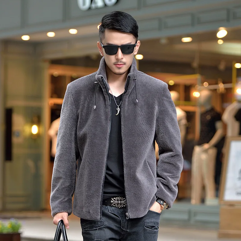 Men's Fur Stand Collar Drawstring Sheep Shearing Wool Fur One Haining Leather 2020 Winter New Jacket 
Men's Fur Stand Collar Drawstring Sheep Shearing Wool Fur One Haining Leather 2020 Winter New Jacket