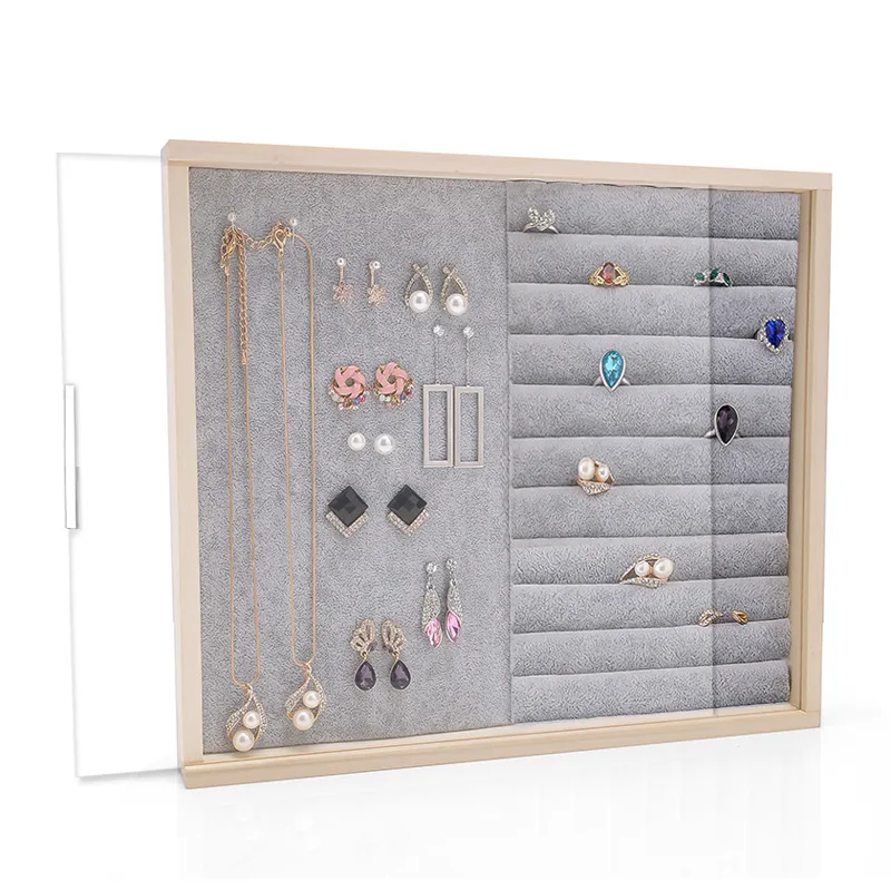 Flannelette Earrings Display Tray With Acrylic Lid Jewelry Organizer Earring Ring Holder Necklace Case Velvet Trays
Flannelette Earrings Display Tray With Acrylic Lid Jewelry Organizer Earring Ring Holder Necklace Case Velvet Trays