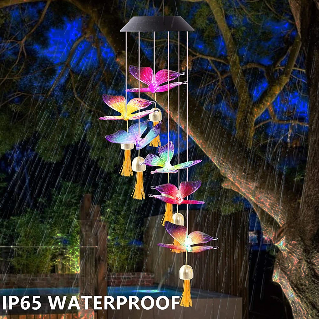 Wind Chime Lamp Solar Bird Butterfly Dragonfly LED IP65 Garden Color-Changing Waterproof Decorative Wind Light Home Outdoor
Wind Chime Lamp Solar Bird Butterfly Dragonfly LED IP65 Garden Color-Changing Waterproof Decorative Wind Light Home Outdoor