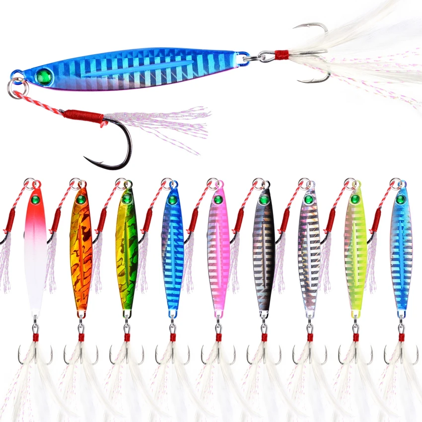 10PCS Metal Jig Fishing Lure Weights 7g-40g Trolling Hard Bait Bass Fishing Bait Tackle Trout Jigging Lure Jigs Saltwater Lures
10PCS Metal Jig Fishing Lure Weights 7g-40g Trolling Hard Bait Bass Fishing Bait Tackle Trout Jigging Lure Jigs Saltwater Lures