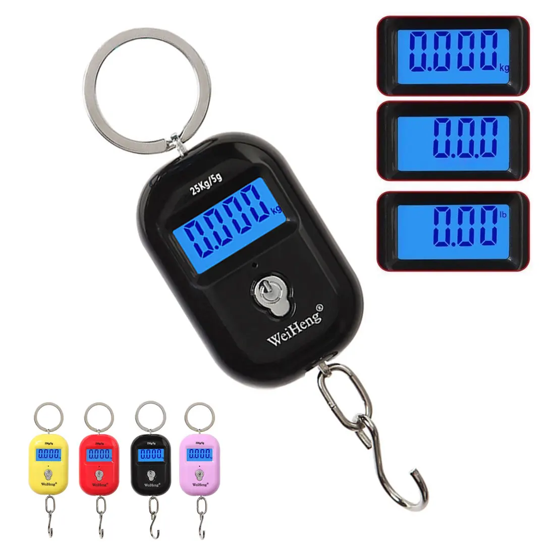 Mini Digital LED Weight Hanging Scales Portable 25Kg x 5g Electronic Fishing Luggage Kitchen Digital Pocket Scales with HooK
Mini Digital LED Weight Hanging Scales Portable 25Kg x 5g Electronic Fishing Luggage Kitchen Digital Pocket Scales with HooK