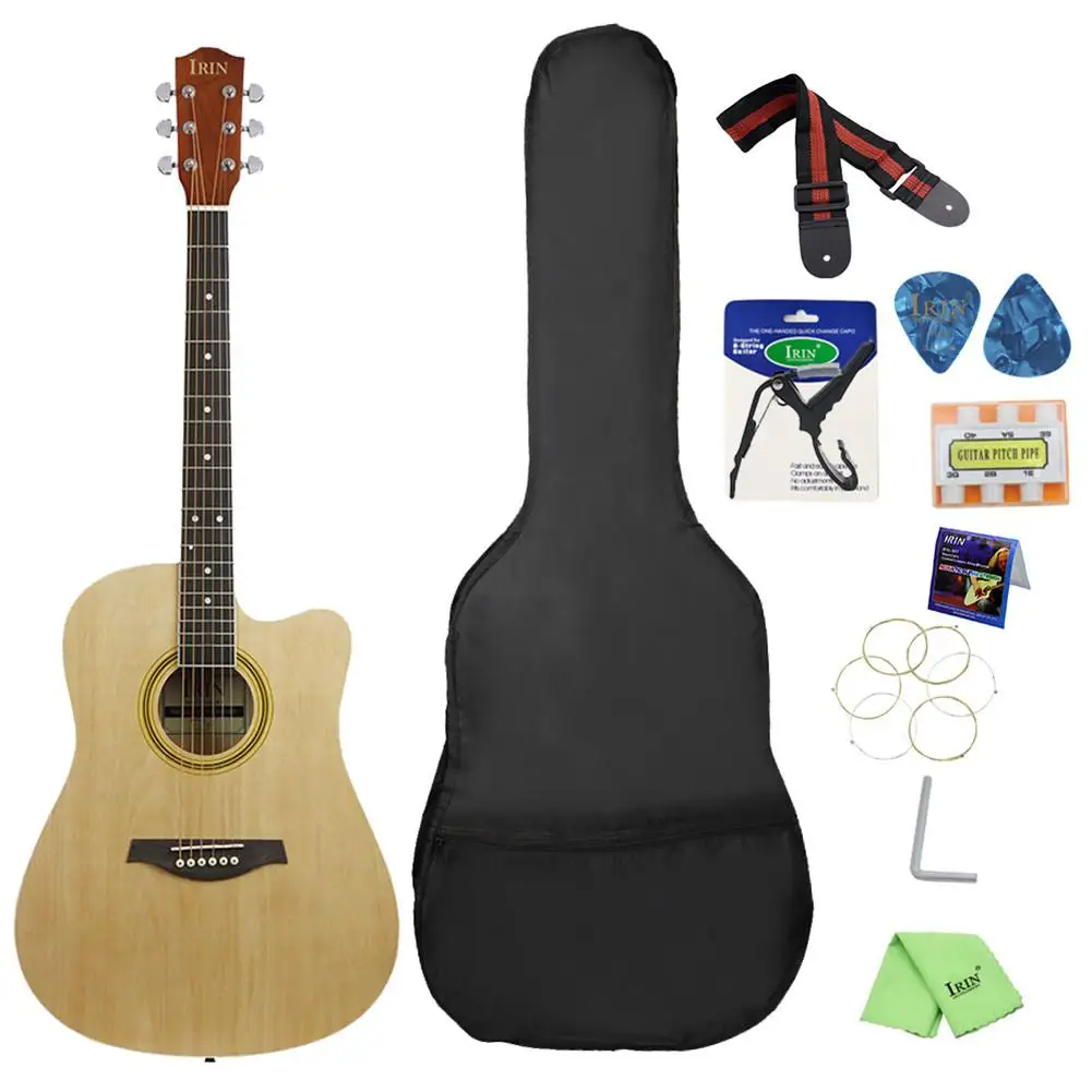 41Inch Cutaway Electric Guitar Smooth Fingerboard Strap String Pick Six-hole Tune Flute Capo Wrench Polish Cloth Guitar Kit
41Inch Cutaway Electric Guitar Smooth Fingerboard Strap String Pick Six-hole Tune Flute Capo Wrench Polish Cloth Guitar Kit