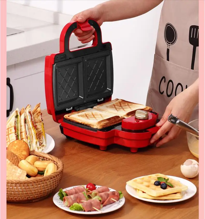 220V Household Electric Waffle Maker Multifunctional Bread Sandwich Baking Pot Machine For Breakfast With 7 Plates
220V Household Electric Waffle Maker Multifunctional Bread Sandwich Baking Pot Machine For Breakfast With 7 Plates