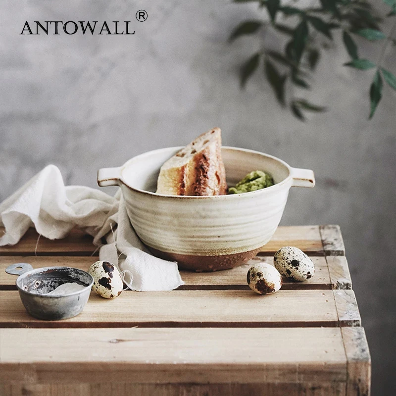 ANTOWALL Japanese Retro Ceramic Ramen Rice Vegetable Noodle Dinner Bowl With Handle Tableware
ANTOWALL Japanese Retro Ceramic Ramen Rice Vegetable Noodle Dinner Bowl With Handle Tableware