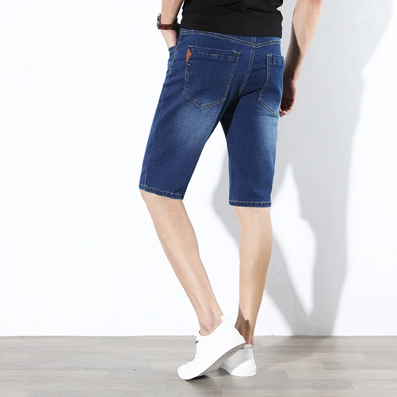Summer Brand Stretch Thin High Quality Cotton Denim Jeans Male Short Men Knee Length Soft Blue Casual Shorts Plus Size 28-40 
Summer Brand Stretch Thin High Quality Cotton Denim Jeans Male Short Men Knee Length Soft Blue Casual Shorts Plus Size 28-40