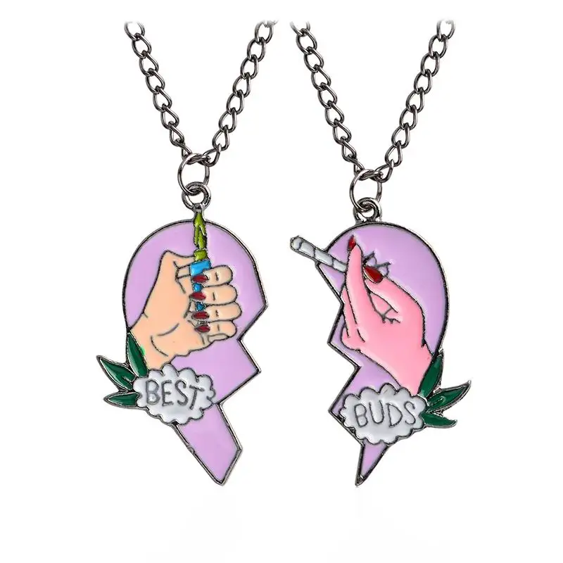 

2 /3 PCS/Set Fashion Good Friends Love Couple Punk Cute Style Gift Chain Pendant Necklace BFF Friendship Jewellery Accessories