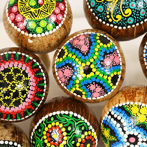 Coconut Shell Sand Hammer Shaker Aslatua Gourd Kashaka Indonesia Shaker Rattle Percussion Musical Instrument Toy
Coconut Shell Sand Hammer Shaker Aslatua Gourd Kashaka Indonesia Shaker Rattle Percussion Musical Instrument Toy