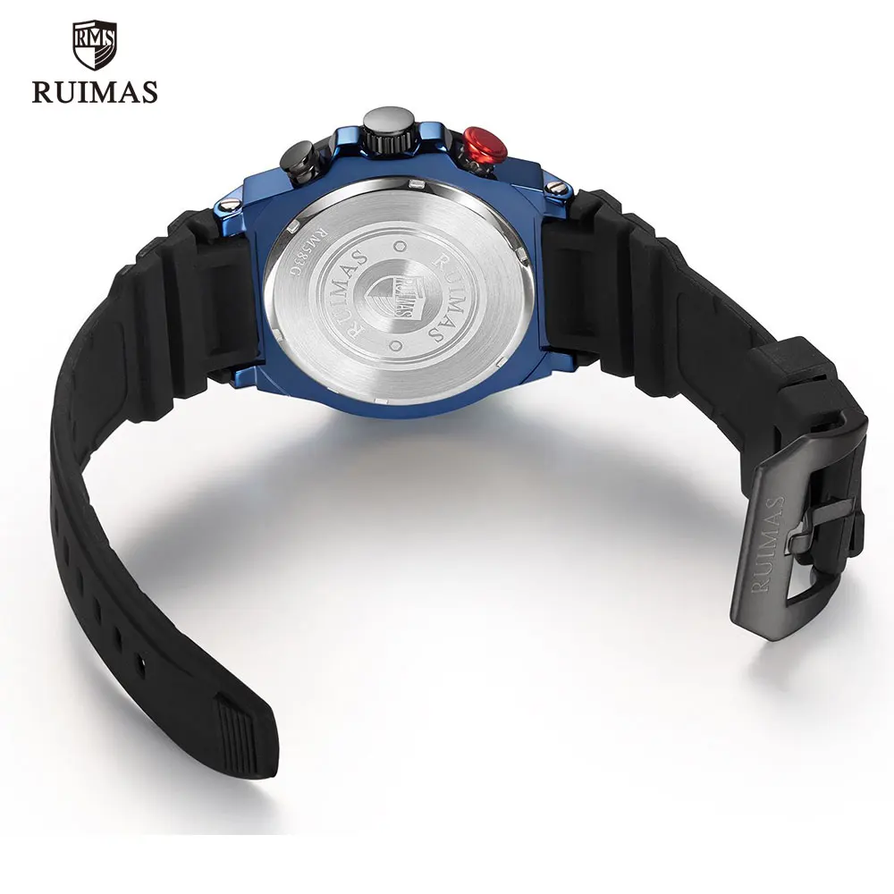 RUIMAS Men's Luxury Sport Watches Top Brand Waterproof Silicone Strap Wristwatch Man Military Chronograph Quartz Watch Clock 583
RUIMAS Men's Luxury Sport Watches Top Brand Waterproof Silicone Strap Wristwatch Man Military Chronograph Quartz Watch Clock 583