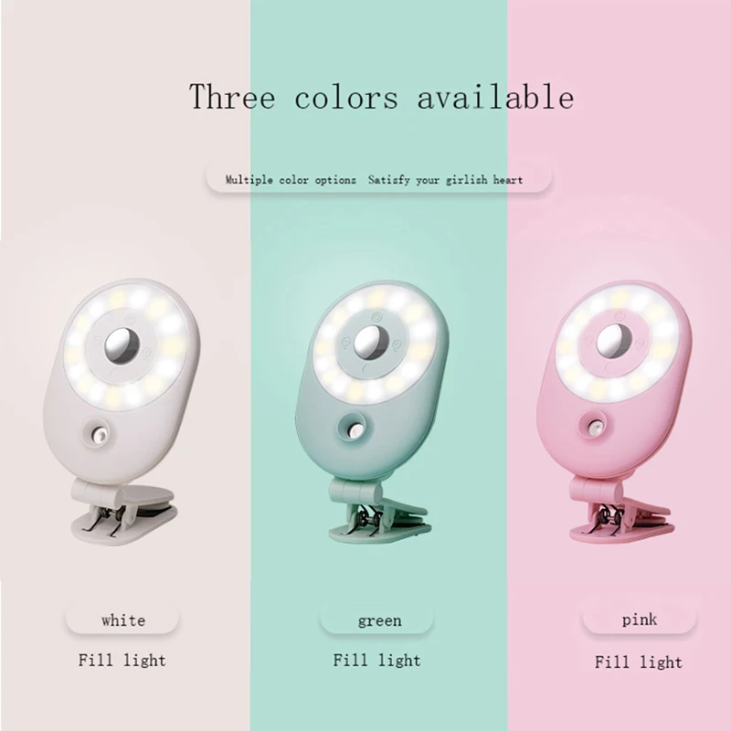 Live Meeting Lighting for Mobile Phone Camera Portable Clip-on Lamp Night Darkness Selfie Enhancing Fill Lights
