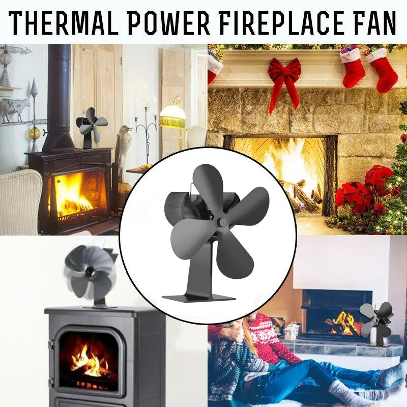 Black Fireplace 4 Blade Heat Powered Stove Fan Fireplace Log Wood Burner Eco Friendly Quiet Fan Home Efficient Heat Distribution
Black Fireplace 4 Blade Heat Powered Stove Fan Fireplace Log Wood Burner Eco Friendly Quiet Fan Home Efficient Heat Distribution