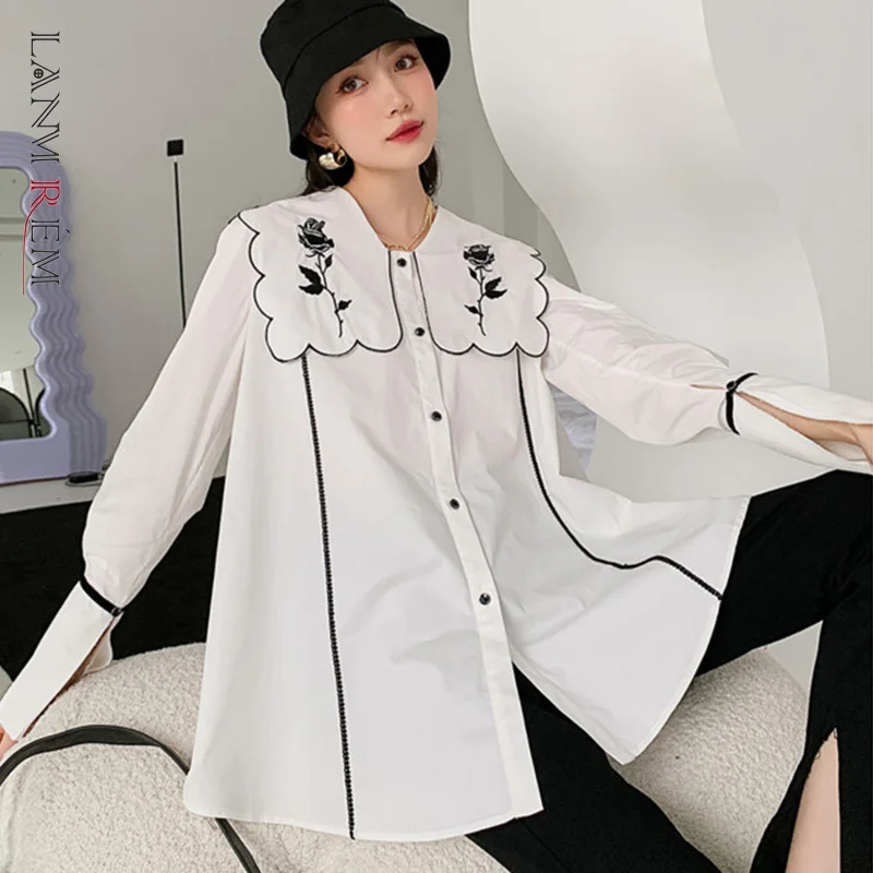 LANMREM Women Shirt Lapel Long Sleeve Loose Fit Lady Shirt Fashion Tide Autumn 2022 New Arrivals 2H003
LANMREM Women Shirt Lapel Long Sleeve Loose Fit Lady Shirt Fashion Tide Autumn 2022 New Arrivals 2H003