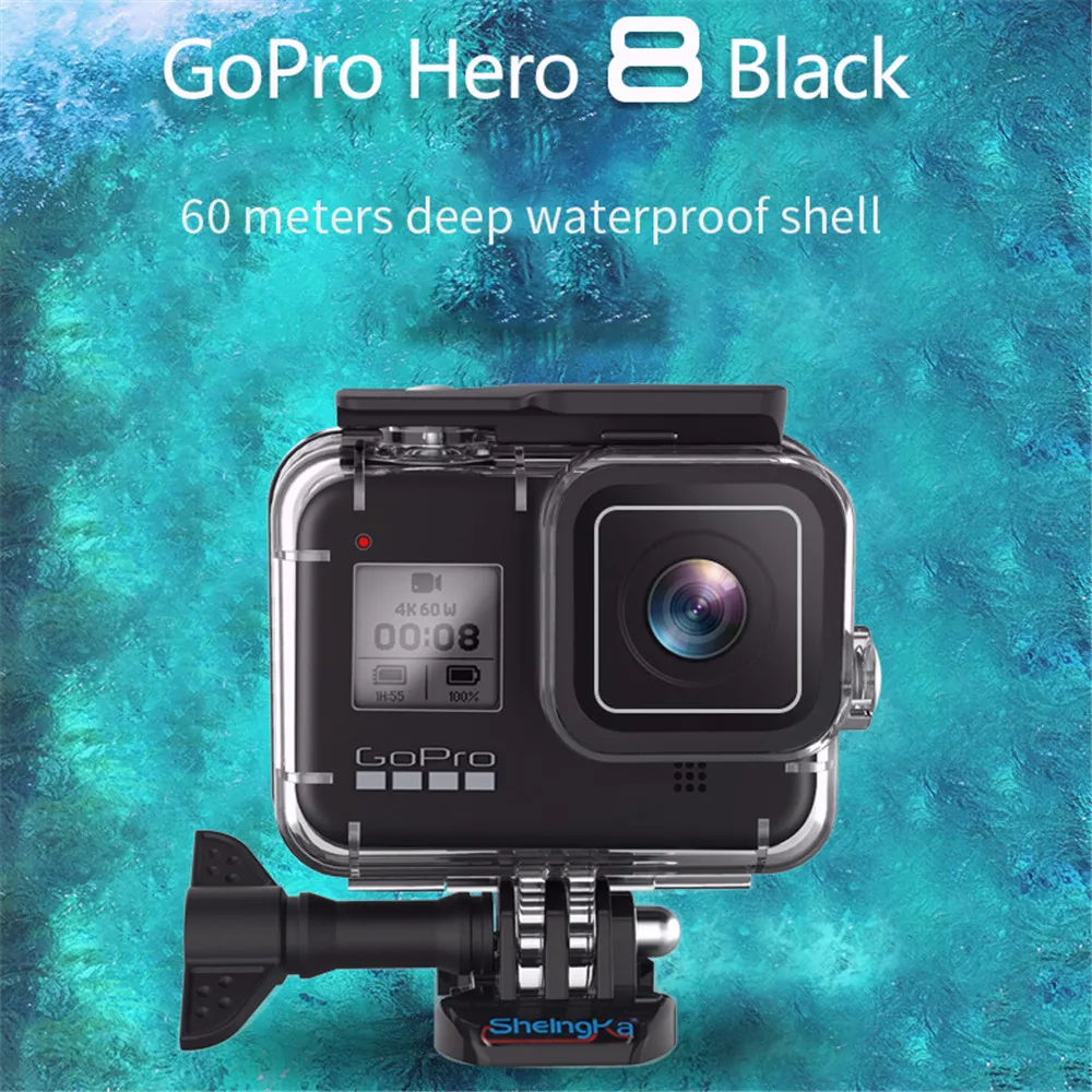 Лидер продаж, водонепроницаемый чехол 60 м для GoPro Hero 8, Черный Защитный чехол для подводного погружения для дайвинга, аксессуары для Go Pro 8
Лидер продаж, водонепроницаемый чехол 60 м для GoPro Hero 8, Черный Защитный чехол для подводного погружения для дайвинга, аксессуары для Go Pro 8