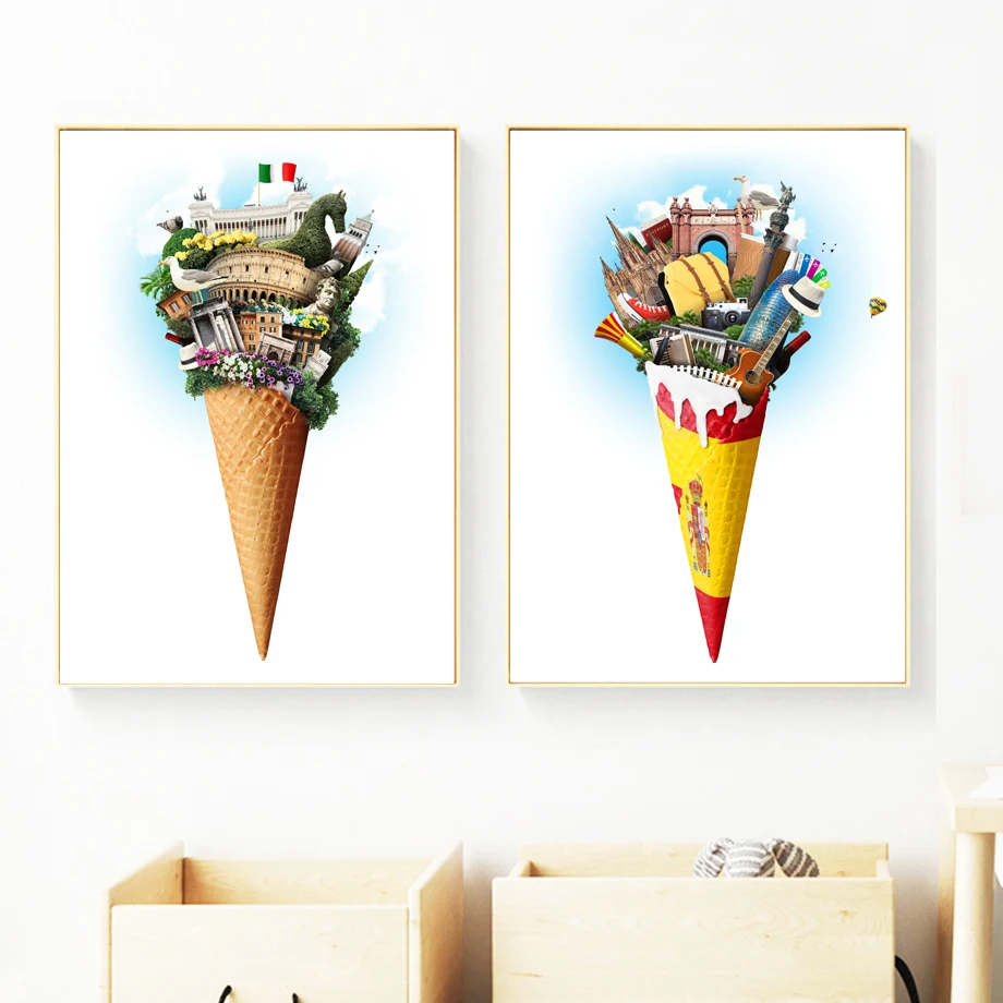 City Building Ice Cream Cone Home Decoration Painting Simple Still Life Painting Bedroom Studio Dining Room Modern Decor Prints
City Building Ice Cream Cone Home Decoration Painting Simple Still Life Painting Bedroom Studio Dining Room Modern Decor Prints