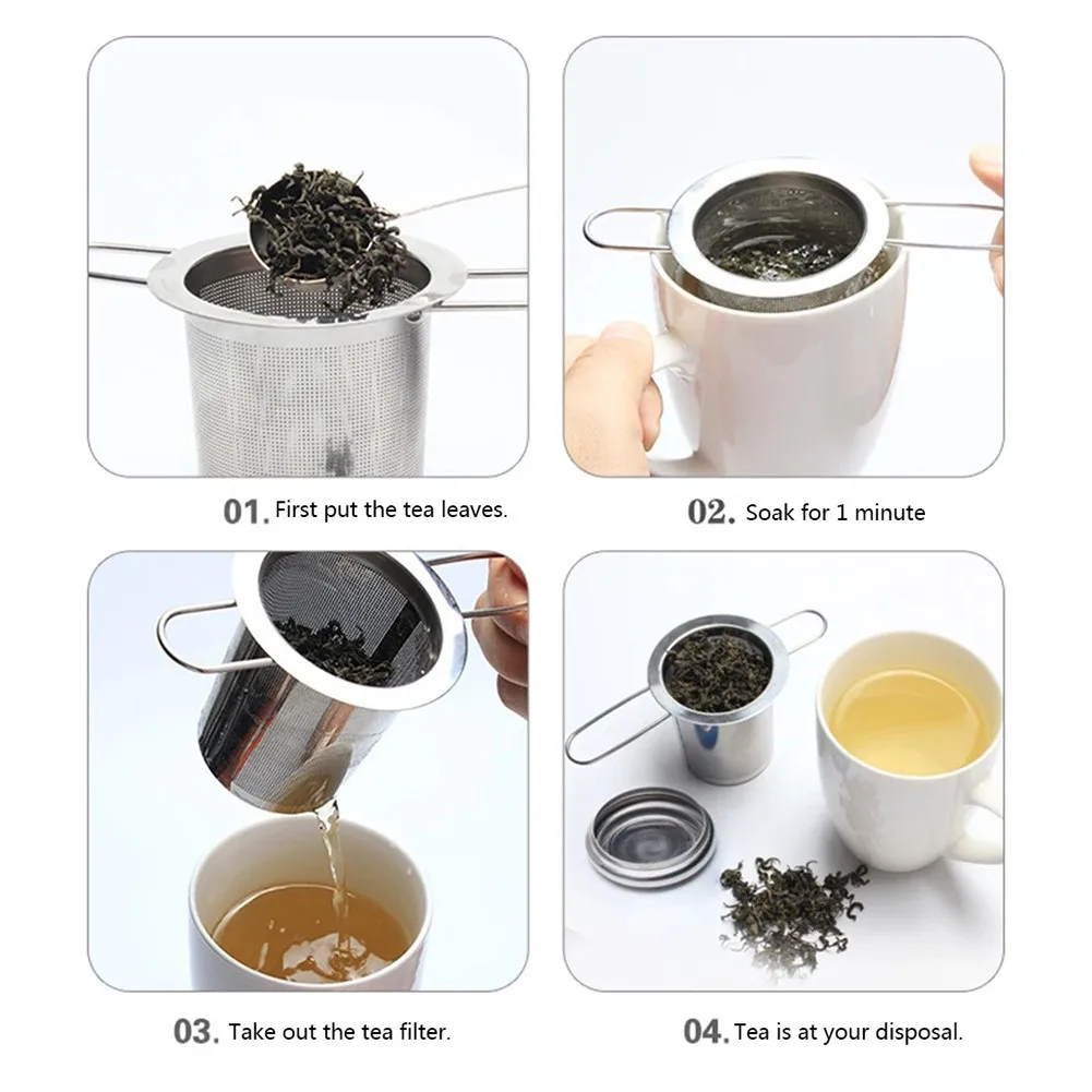 Stainless Steel Mesh Tea Infuser Reusable Tea Infuser Tea Strainer Teapot With Lid Cups Loose Tea Leaf Spice Tea Filter
Stainless Steel Mesh Tea Infuser Reusable Tea Infuser Tea Strainer Teapot With Lid Cups Loose Tea Leaf Spice Tea Filter