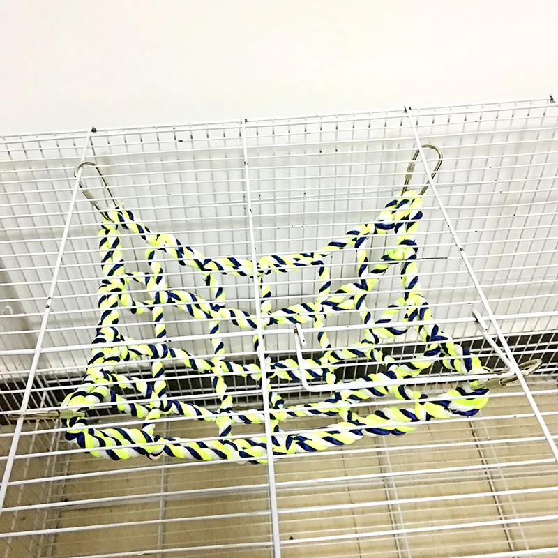 Parrot Climbing Ladder Cotton Rope Net Cage Hanging Pet Activity Toy for Hamster Ferret Small Animal LKS99
Parrot Climbing Ladder Cotton Rope Net Cage Hanging Pet Activity Toy for Hamster Ferret Small Animal LKS99