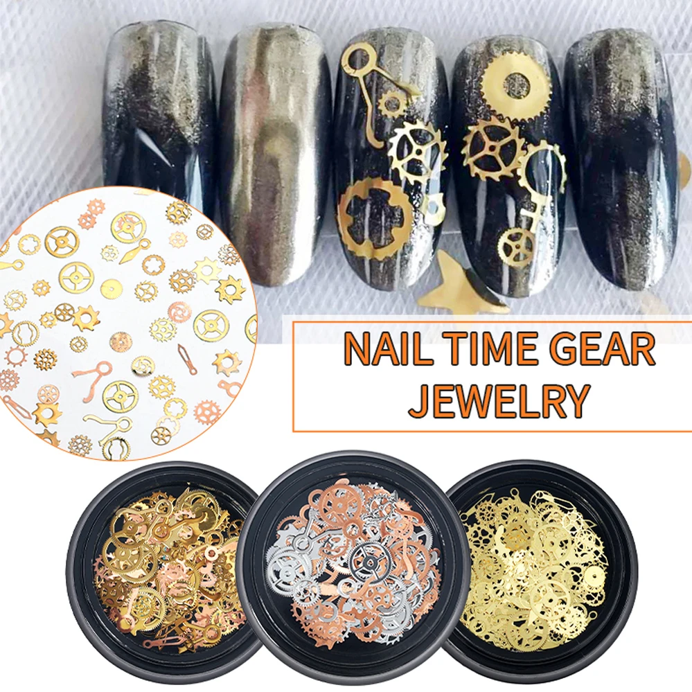 771185 1 Box Steampunk Nail Art Mini Ultra-thin Alloy Gear Gold Silver Mixed 3D Metal Rivets DIY Nail Art Decoration Accessories
771185 1 Box Steampunk Nail Art Mini Ultra-thin Alloy Gear Gold Silver Mixed 3D Metal Rivets DIY Nail Art Decoration Accessories