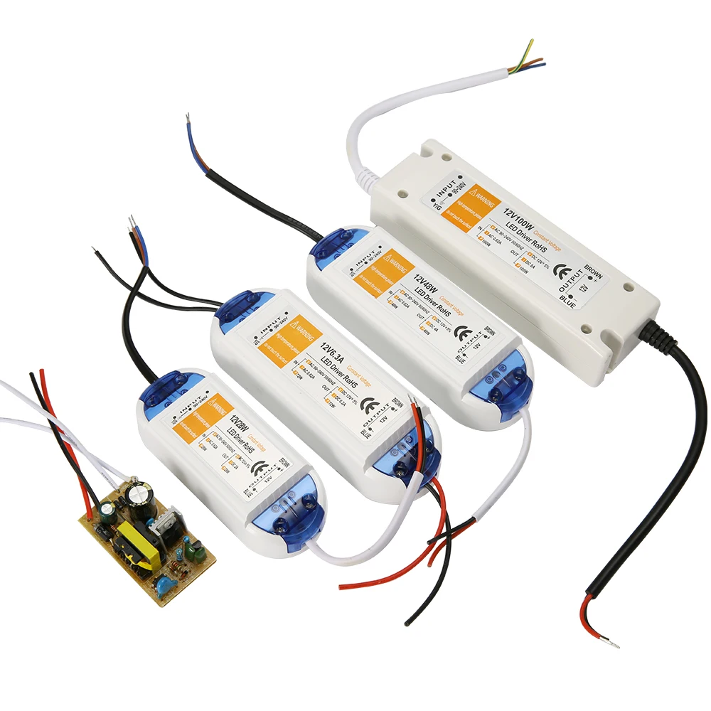 12V Power Supply Driver 18W 28W 48W 72W 100W AC 110V 220V to 12V DC Lighting Transformer Adapter for LED Strip Lights CCTV
12V Power Supply Driver 18W 28W 48W 72W 100W AC 110V 220V to 12V DC Lighting Transformer Adapter for LED Strip Lights CCTV