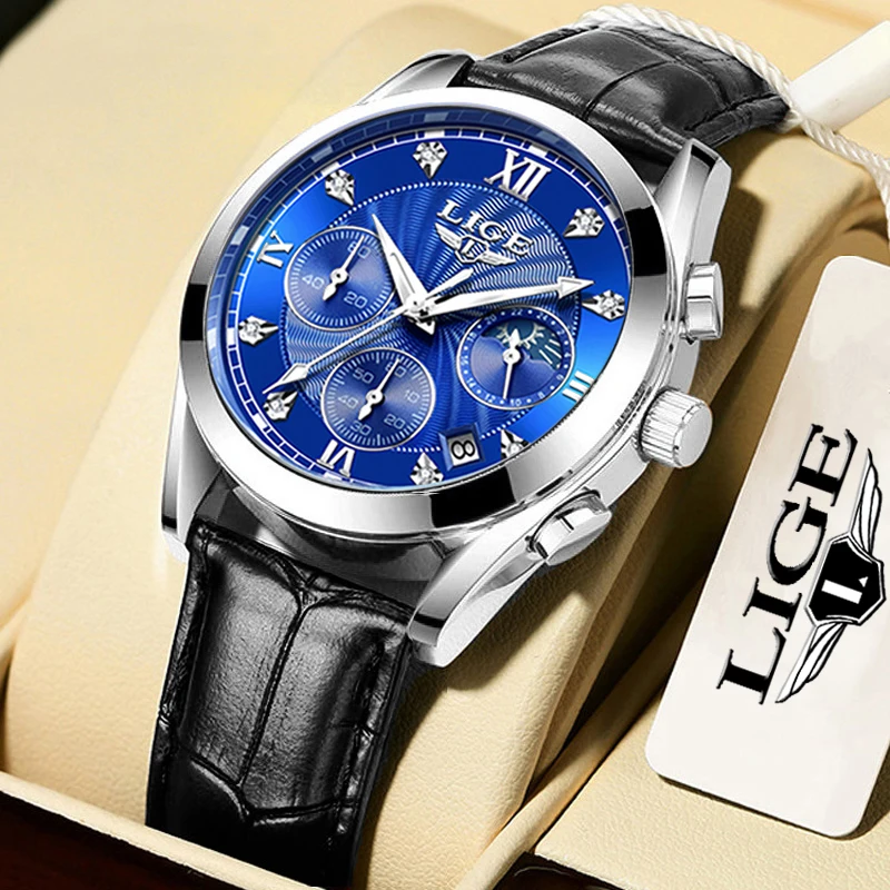 LIGE New Mens Watches Top Brand Luxury Military Sport Watch Men Leather Waterproof Clock Quartz Wristwatch Relogio Masculino+Box
LIGE New Mens Watches Top Brand Luxury Military Sport Watch Men Leather Waterproof Clock Quartz Wristwatch Relogio Masculino+Box