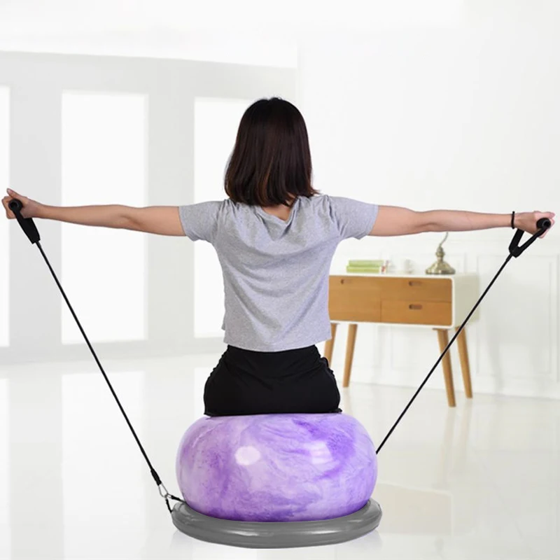 Flexible Fitness Seat Balance Ball Exercise Stability Yoga Ball with Base Resistance Bands
Flexible Fitness Seat Balance Ball Exercise Stability Yoga Ball with Base Resistance Bands