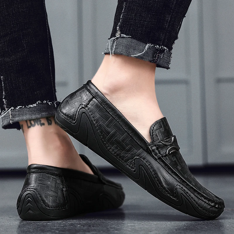 Loafers Casual Mens Embossing Genuine Leather Shoes Slip On Flat Shoes Breathable Lightweight Driving Leisure Walk Moccasins
Loafers Casual Mens Embossing Genuine Leather Shoes Slip On Flat Shoes Breathable Lightweight Driving Leisure Walk Moccasins
