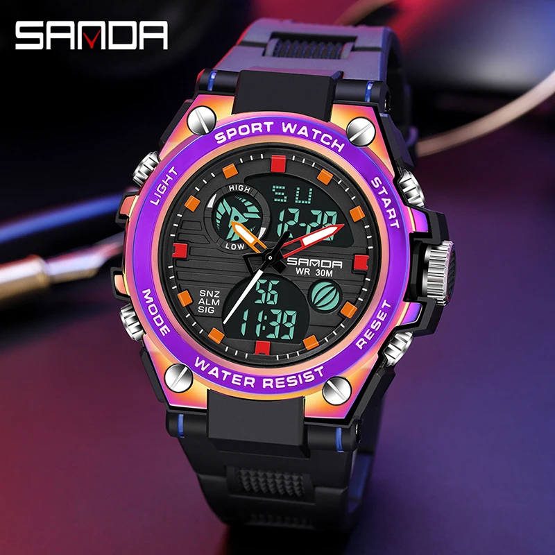 SANDA Luxury Brand G style Sports Waterproof Watch Men's Quartz Luminous Automatic Date dual Display Men's Watch Мужские часы
SANDA Luxury Brand G style Sports Waterproof Watch Men's Quartz Luminous Automatic Date dual Display Men's Watch Мужские часы