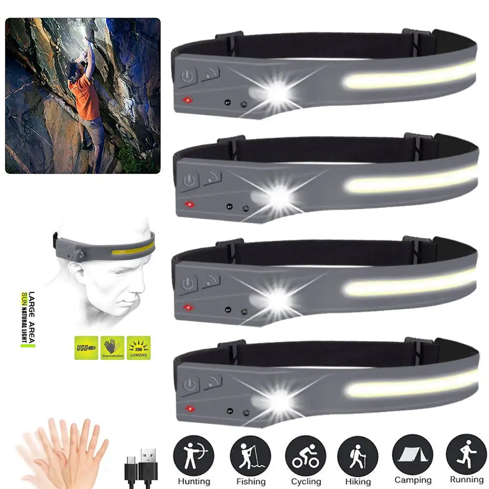 1-10PCS LED COB Headlamp Flashlight 200 Lumens Rechargeable Waterproof Headlight for Running Camping Cycling Outdoor
1-10PCS LED COB Headlamp Flashlight 200 Lumens Rechargeable Waterproof Headlight for Running Camping Cycling Outdoor